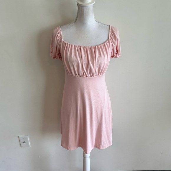 Mikey & Joey Dresses & Skirts - Mikey & Joey Short Sleeve MilkMaid Baby Doll Dress Soft Pink Size Large NWT